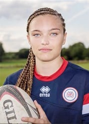 Girl with rugby ball