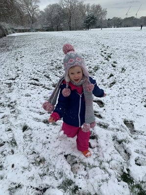 Child in snow