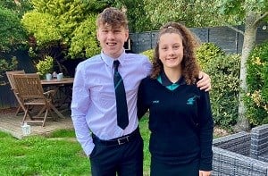 Ffion-Haf (13) with her brother Macsen (16)